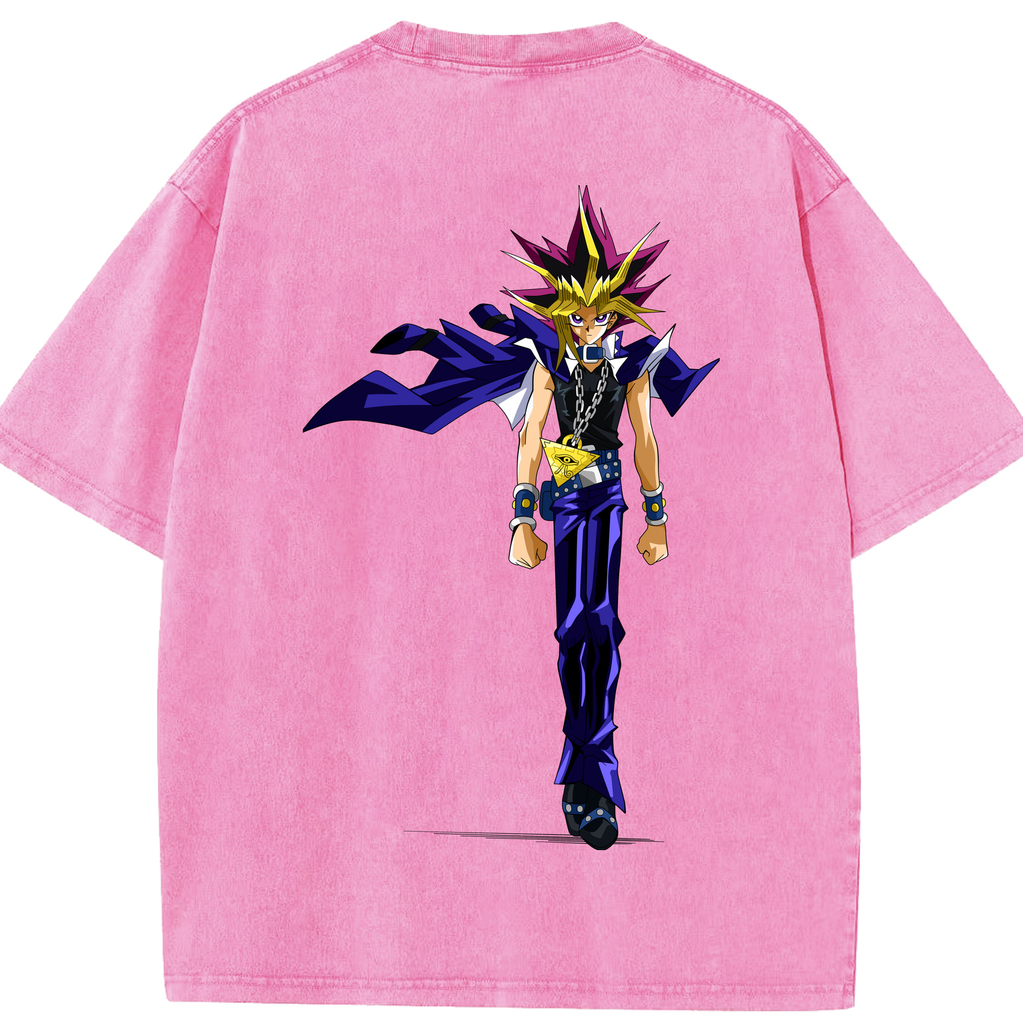 （画像用） 遊☆戯☆王 Yu-Gi-Oh! 綿100% ヴィンテージ風 半袖Tシャツ（背面プリント）